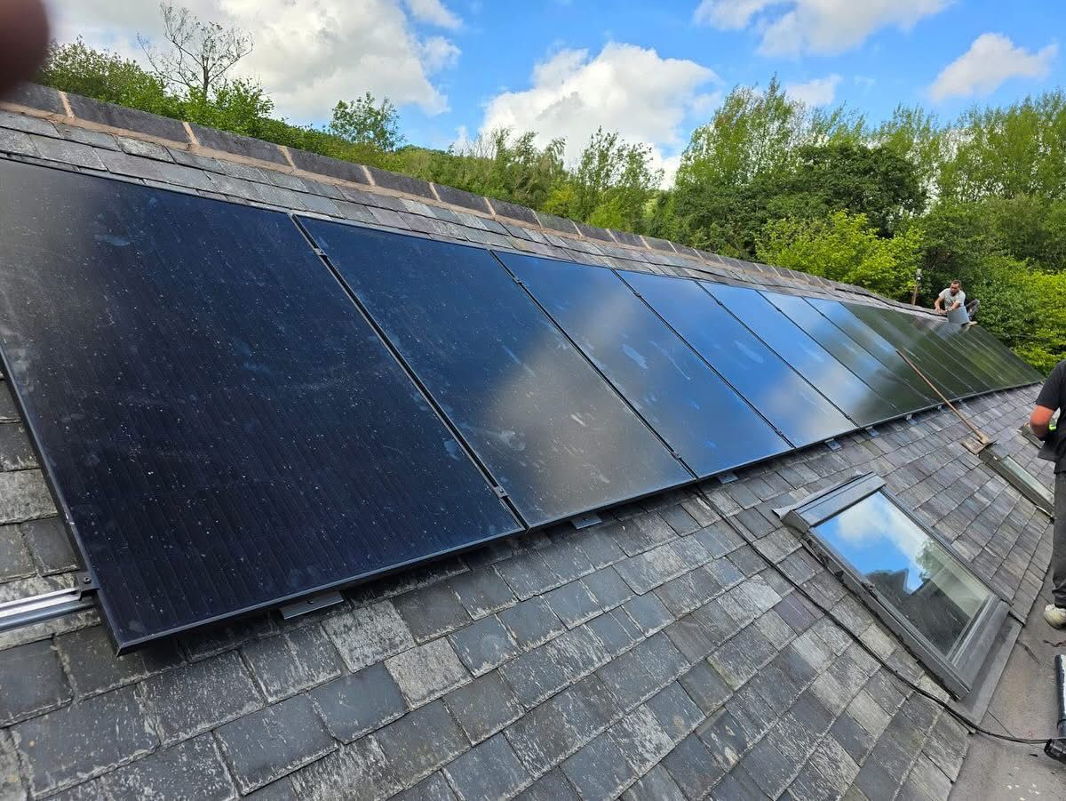 Solar panels on rooftop